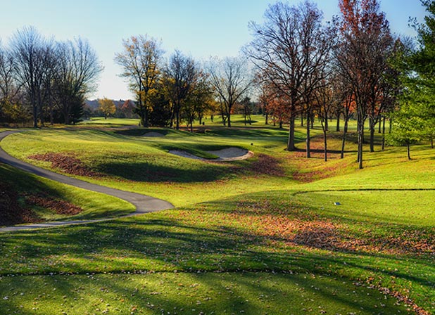 the course greens in the fall